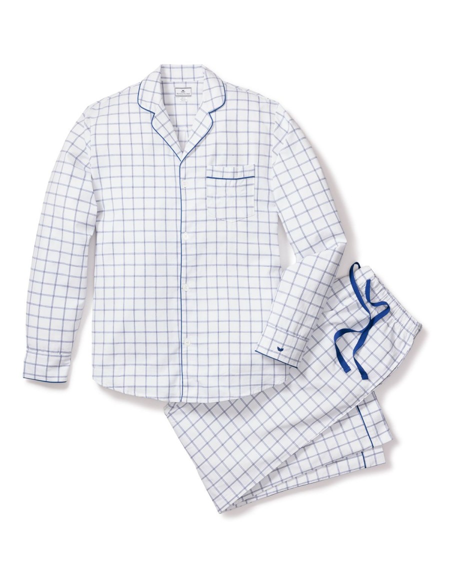 Men Petite Plume | Men'S Twill Pajama Set In Nantucket Tattersall