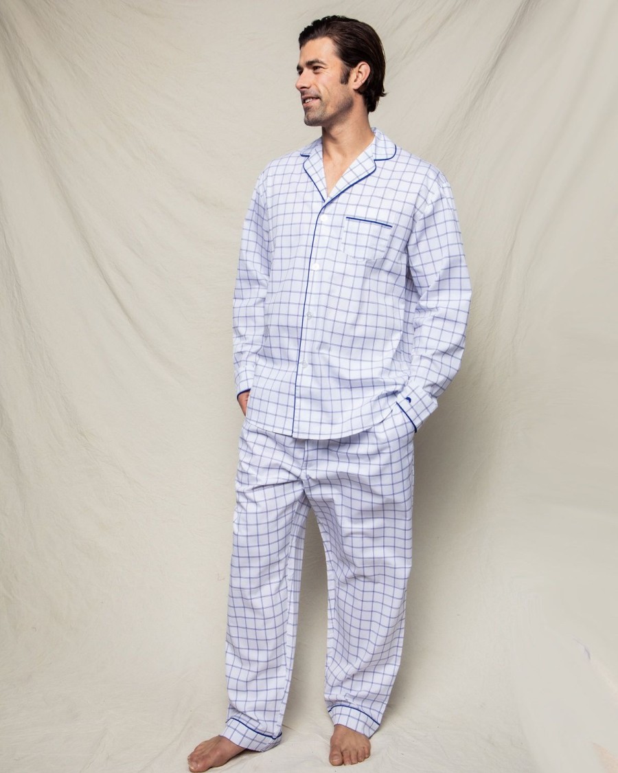 Men Petite Plume | Men'S Twill Pajama Set In Nantucket Tattersall