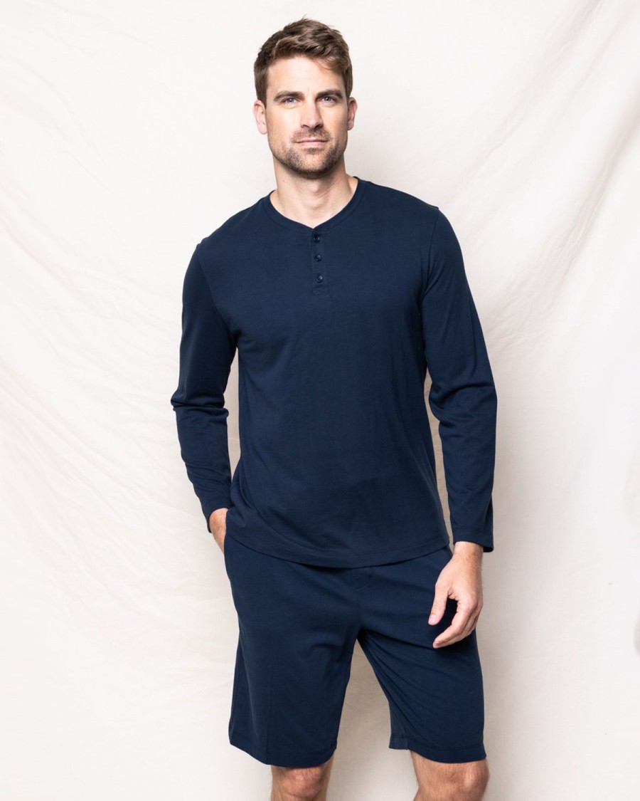 Men Petite Plume | Men'S Pima Henley In Navy