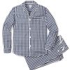 Men Petite Plume | Men'S Twill Pajama Set In Navy Gingham