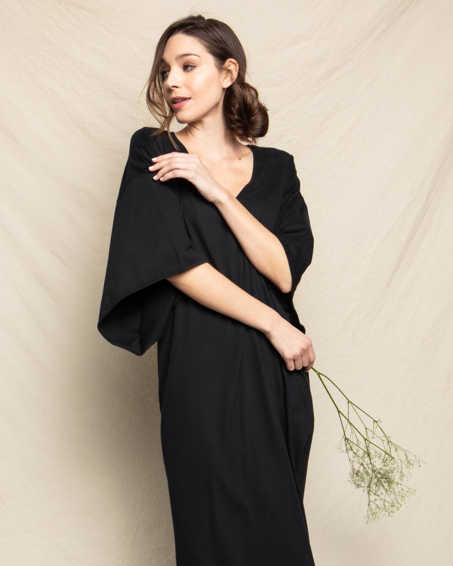 Women Petite Plume | Women'S Pima Caftan In Black