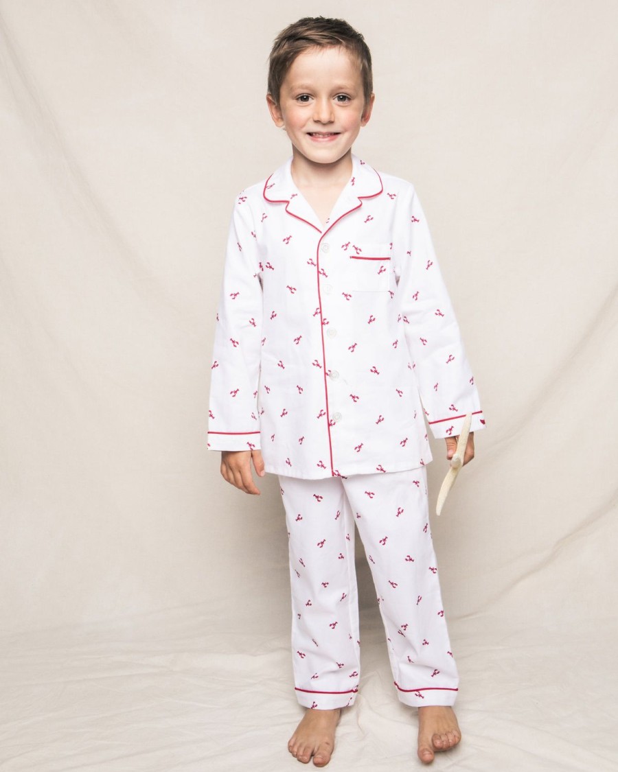 Kids Petite Plume Pajamas | Kid'S Twill Pajama Set In Brixham Lobsters