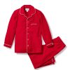 Kids Petite Plume Pajamas | Kid'S Flannel Pajama Set In Red