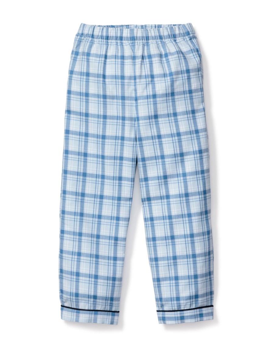 Kids Petite Plume Pajamas | Kid'S Twill Pajama Pants In Seafarer Tartan