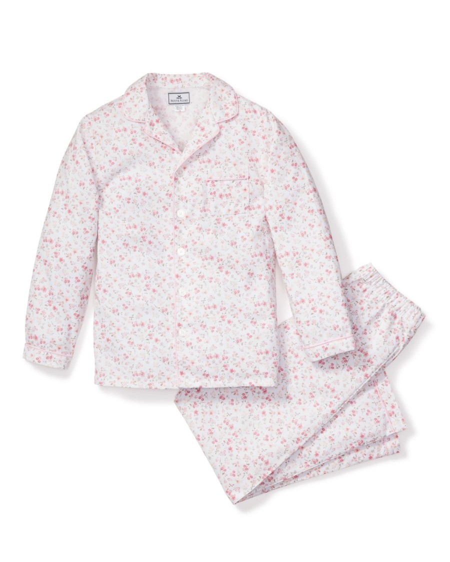 Kids Petite Plume Pajamas | Kid'S Twill Pajama Set In Dorset Floral