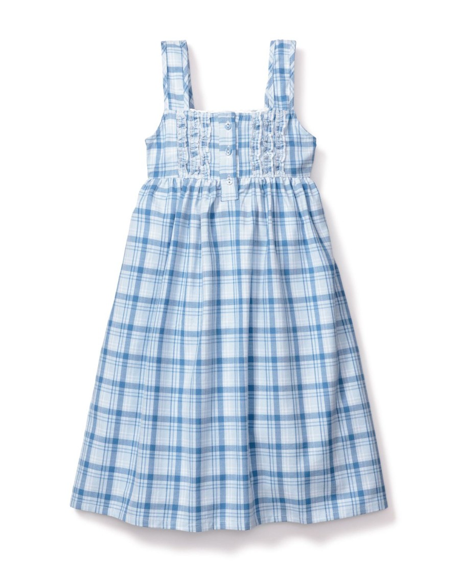 Kids Petite Plume Nightgowns | Kid'S Twill Charlotte Nightgown In Seafarer Tartan