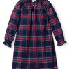 Kids Petite Plume Nightgowns | Girl'S Brushed Cotton Delphine Nightgown In Windsor Tartan