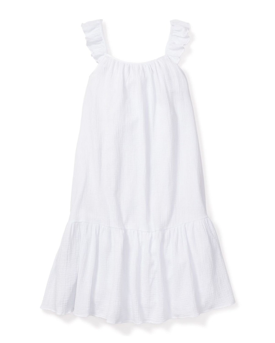 Women Petite Plume | Women'S Gauze Celeste Sundress In White