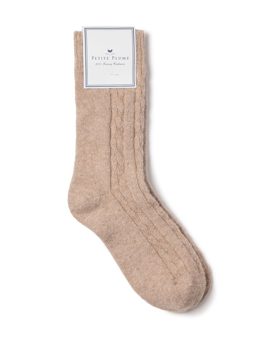 Men Petite Plume | Men'S Cashmere Socks In Beige