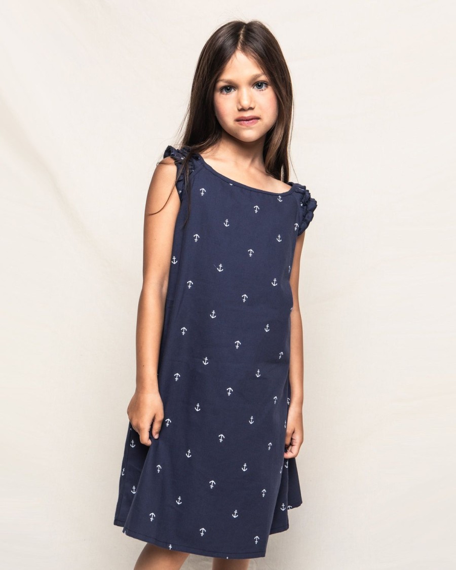 Kids Petite Plume Nightgowns | Girl'S Amelie Nightgown In Portsmouth Anchors