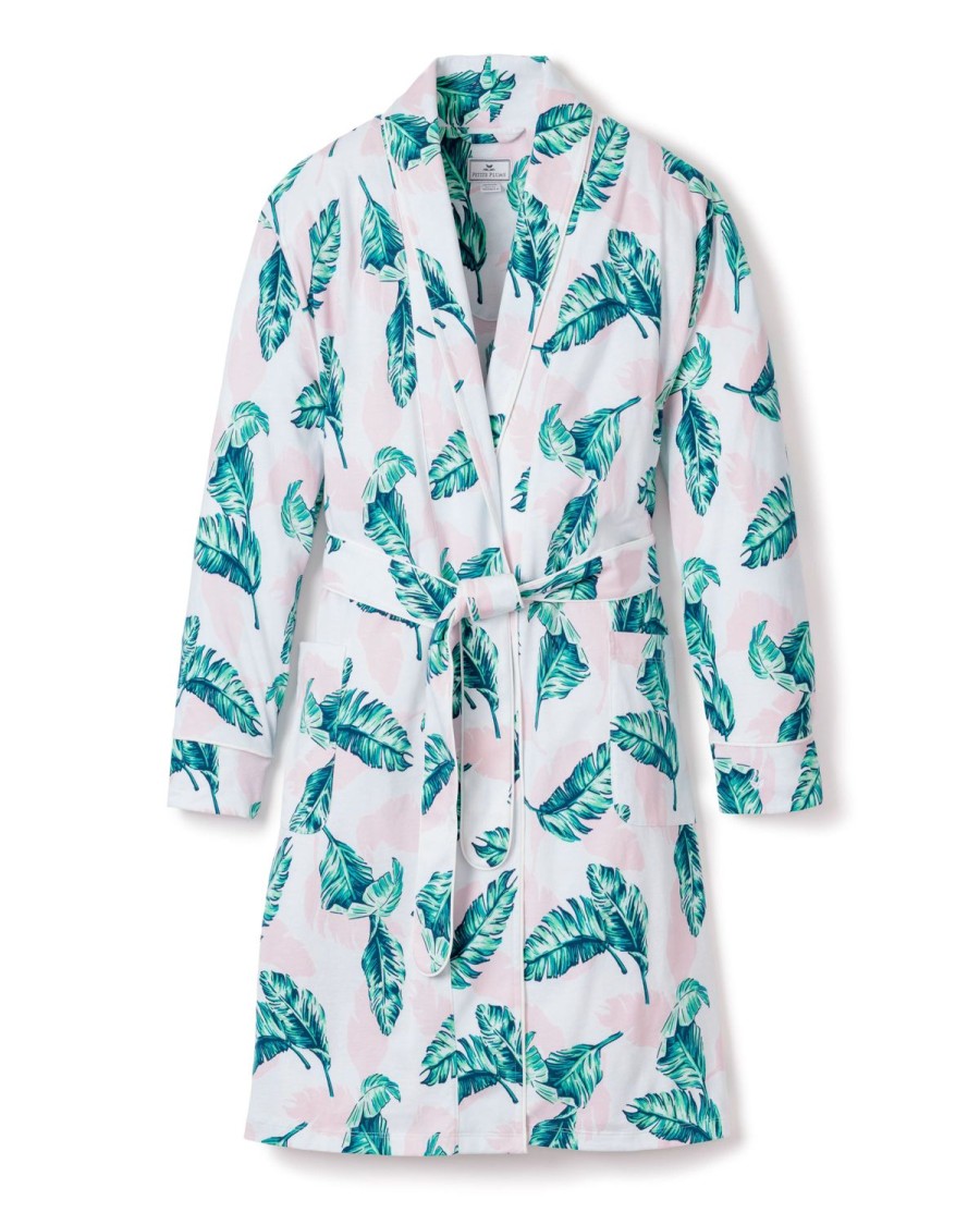 Women Petite Plume | Women'S Pima Robe In St. Tropez Palms