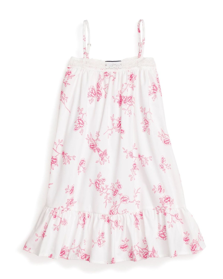 Kids Petite Plume Nightgowns | Girl'S Twill Lily Nightgown In English Rose Floral