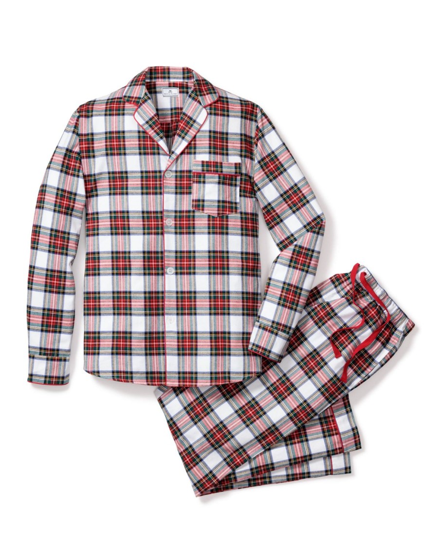 Men Petite Plume | Men'S Brushed Cotton Pajama Set In Balmoral Tartan