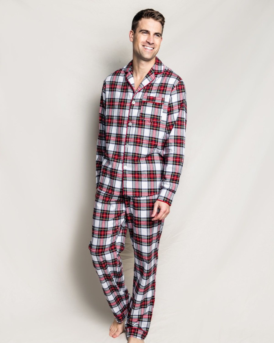 Men Petite Plume | Men'S Brushed Cotton Pajama Set In Balmoral Tartan