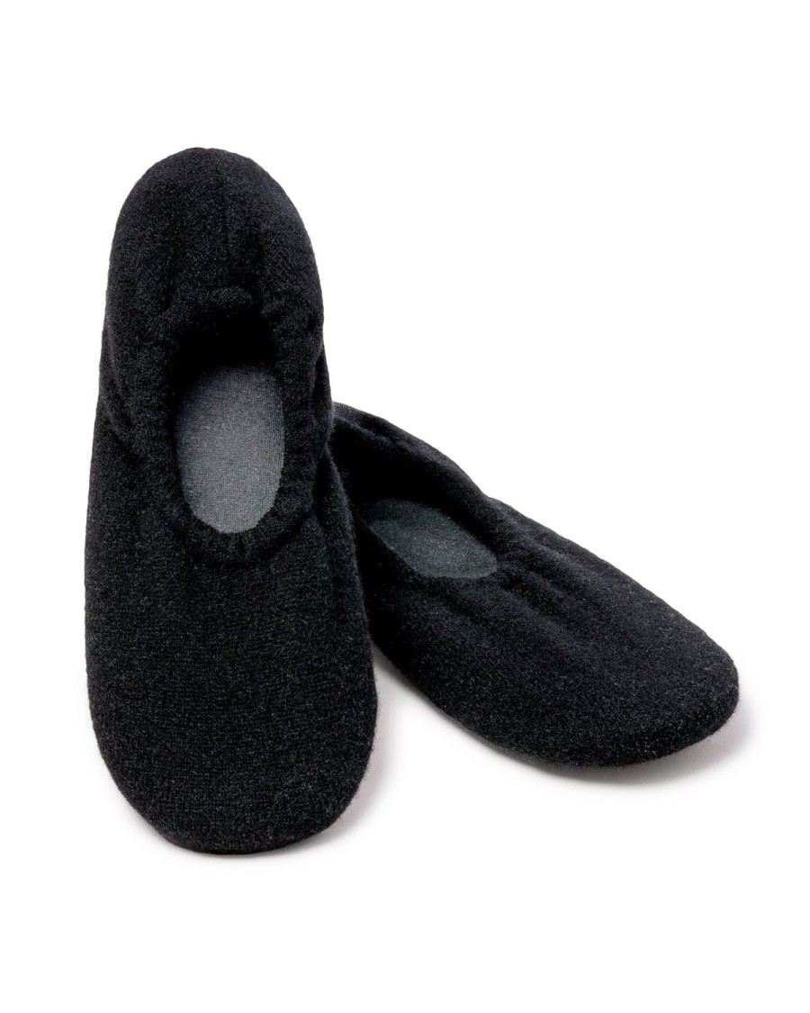 Women Petite Plume | Women'S Cashmere Slippers In Black