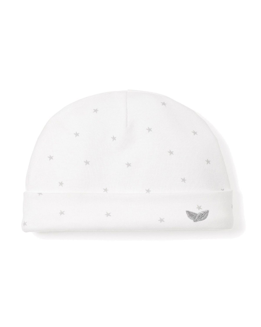 Kids Petite Plume Accessories | Baby'S Pima Hat In Grey Stars