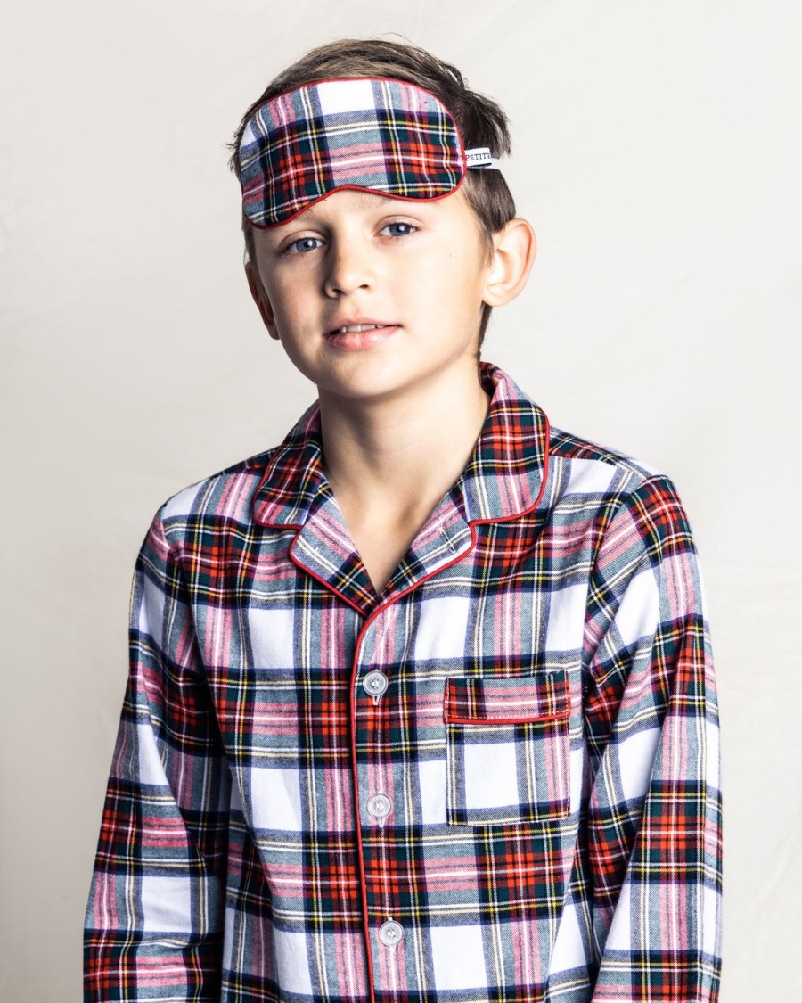 Kids Petite Plume Slippers & Accessories | Kid'S Sleep Mask In Balmoral Tartan