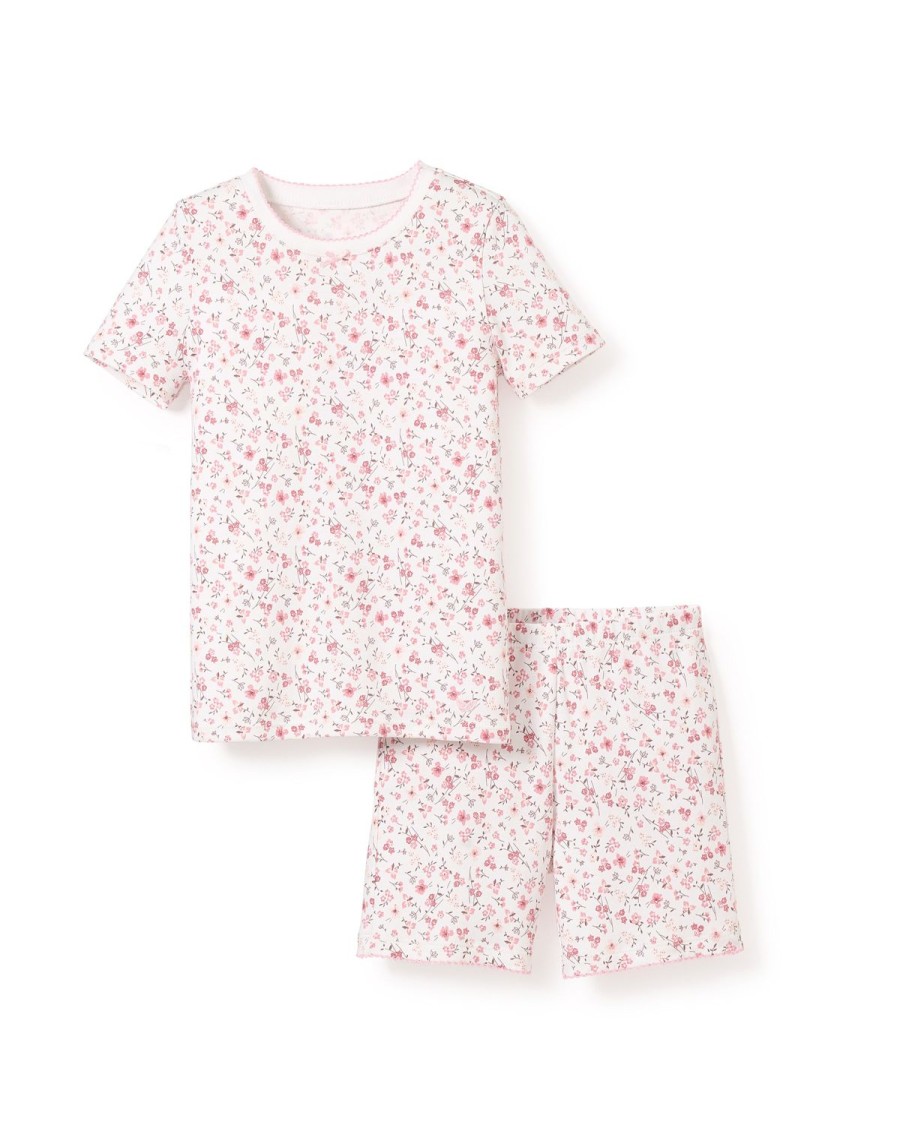 Kids Petite Plume Pajamas | Kid'S Pima Snug Fit Pajama Short Set In Dorset Floral