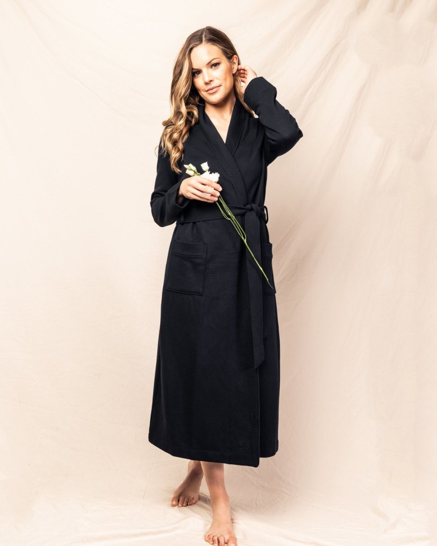 Women Petite Plume | Women'S Pima Ophelia Robe In Black