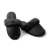 Women Petite Plume | Women'S Faux Fur Trim Slipper In Black