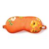 Women Petite Plume | Women'S Silk Sleep Mask In Tangerine Brilliant Botanical