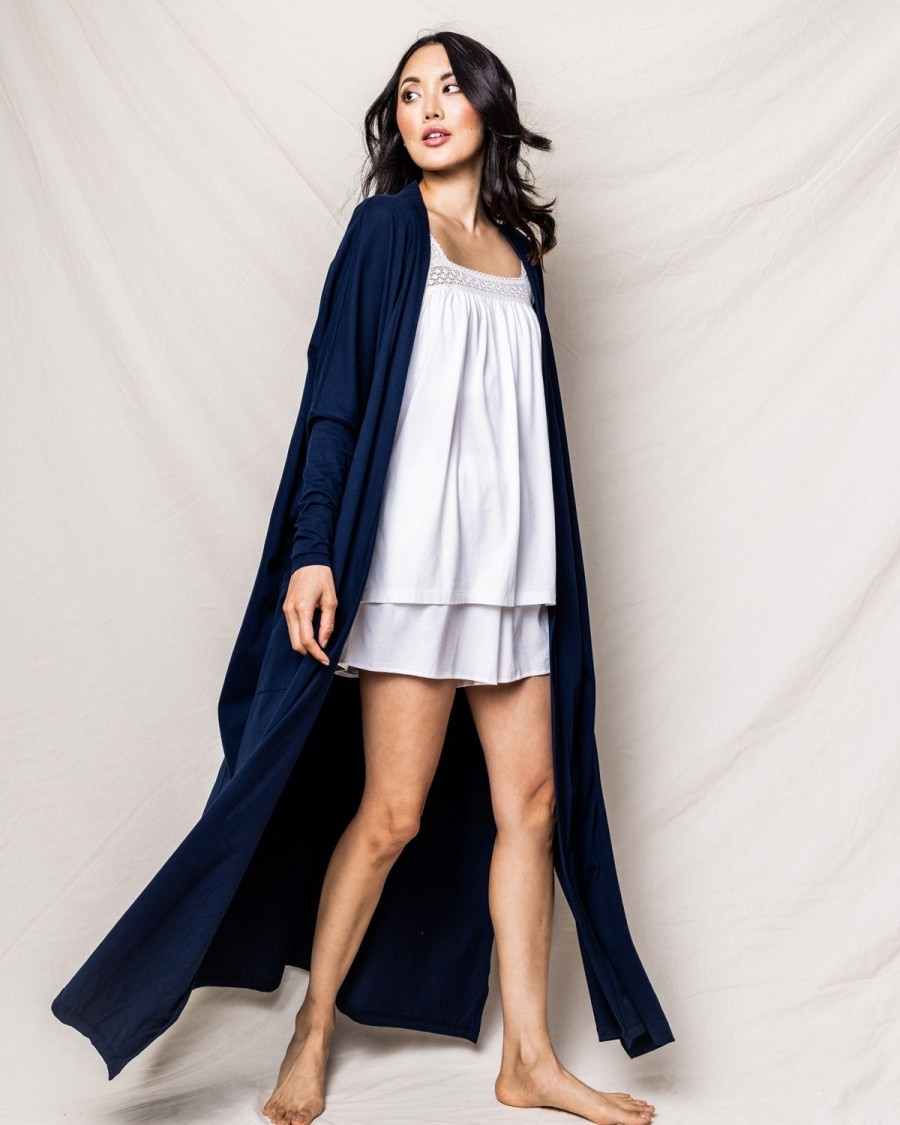 Women Petite Plume | Women'S Pima Duster In Navy