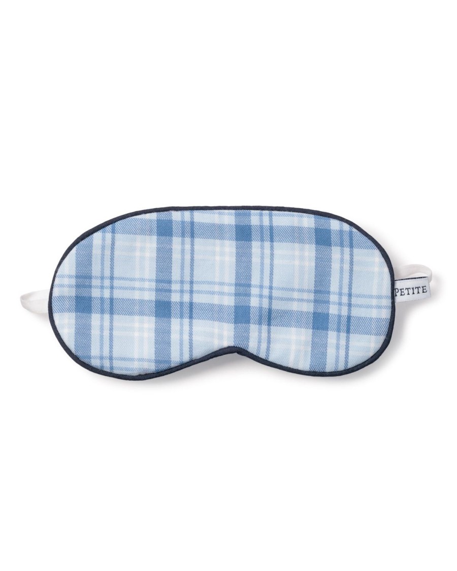 Kids Petite Plume Slippers & Accessories | Kid'S Twill Sleep Mask In Seafarer Tartan