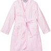 Kids Petite Plume Robes | Kid'S Twill Robe In Pink Gingham