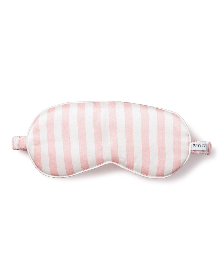 Women Petite Plume | Women'S Silk Sleep Mask In Pink Stripe