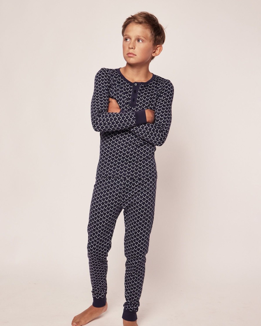 Kids Petite Plume Pajamas | Kid'S Pima Snug Fit Pajama Set Nordic Antlers