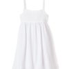 Kids Petite Plume Daywear | Girl'S Gauze Serene Sundress In White