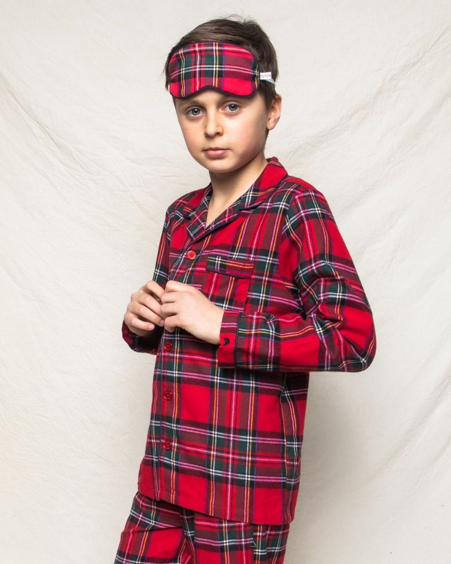 Kids Petite Plume Slippers & Accessories | Kid'S Sleep Mask In Imperial Tartan