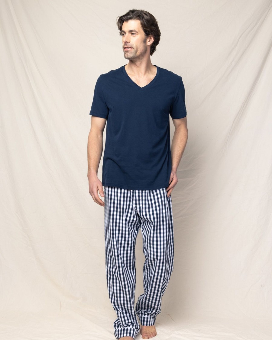 Men Petite Plume | Men'S Pima V-Neck Top In Navy