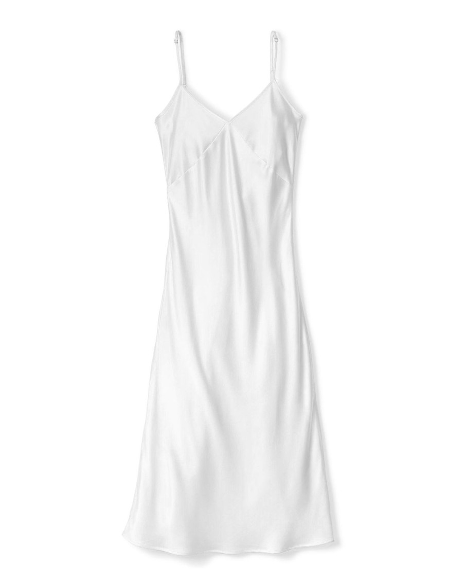 Women Petite Plume | Women'S Silk Cosette Nightgown In White