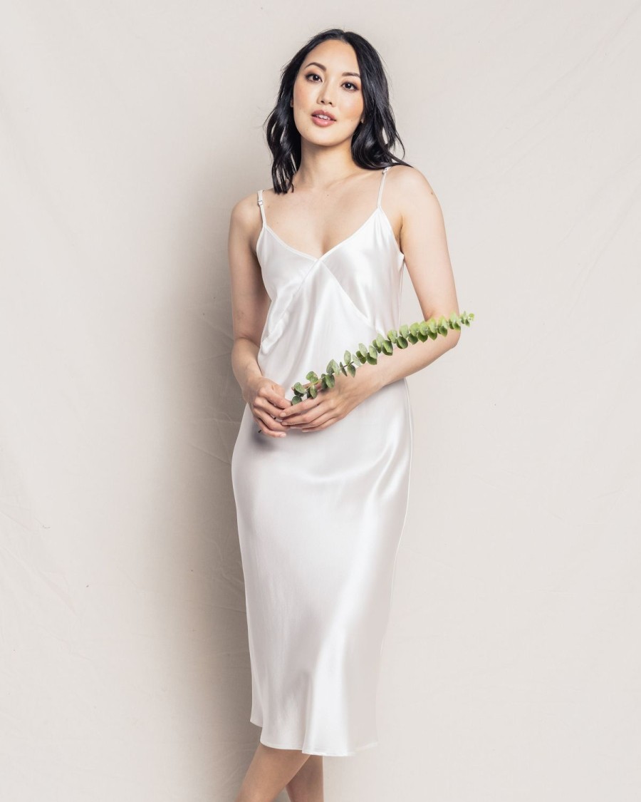 Women Petite Plume | Women'S Silk Cosette Nightgown In White