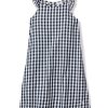 Kids Petite Plume Nightgowns | Girl'S Twill Amelie Nightgown In Navy Gingham