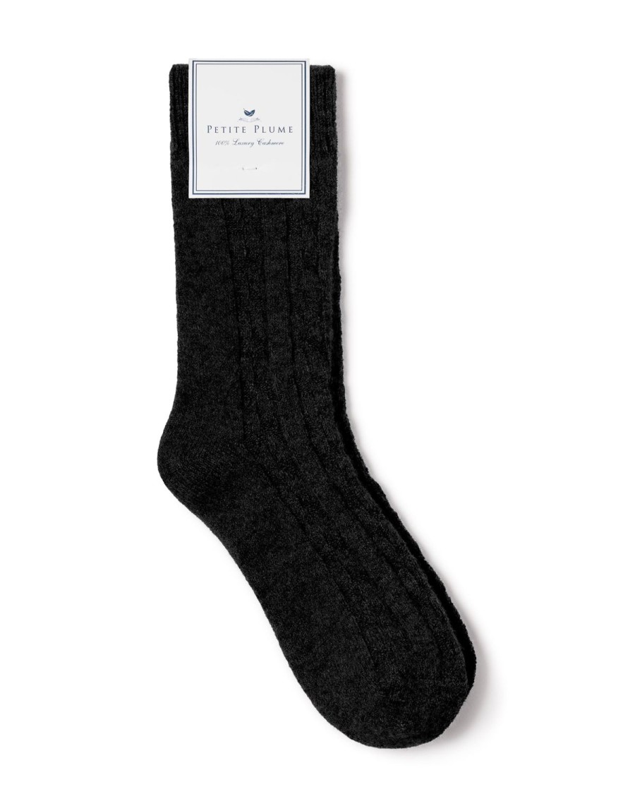 Men Petite Plume | Men'S Cashmere Socks In Black