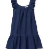 Kids Petite Plume Daywear | Girl'S Gauze Celeste Sundress In Navy