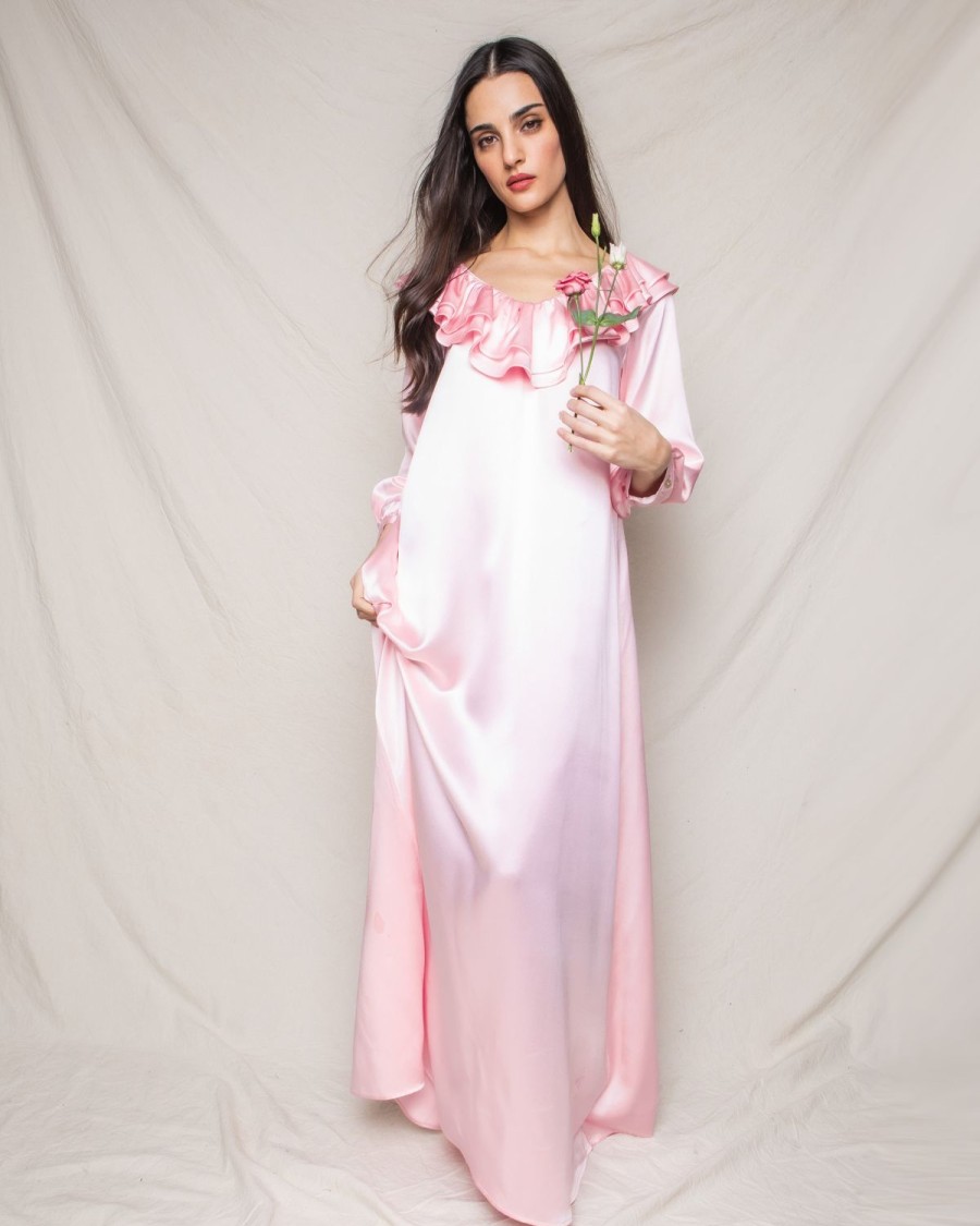 Women Petite Plume | Women'S Silk Anastasia Nightgown In Pink