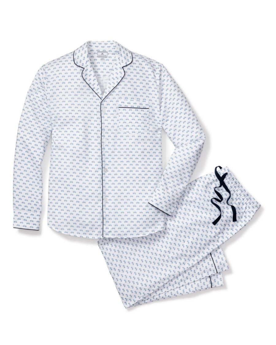 Men Petite Plume | Men'S Twill Pajama Set In Bicyclette