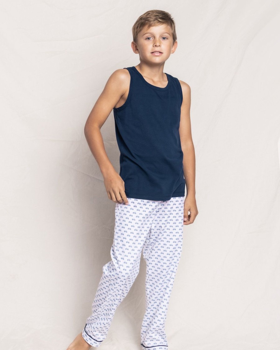 Kids Petite Plume Pajamas | Kid'S Twill Pajama Pants In Bicyclette