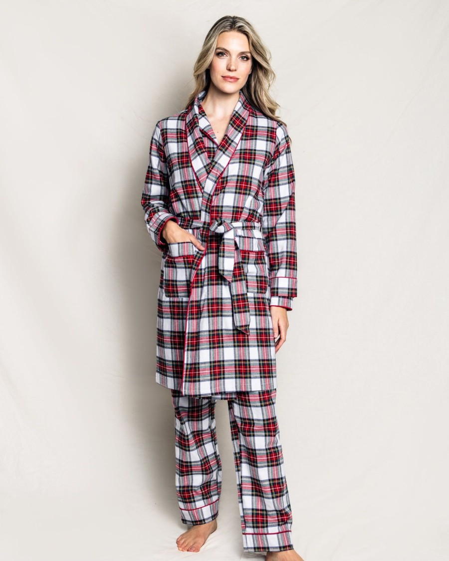 Women Petite Plume | Women'S Brushed Cotton Robe In Balmoral Tartan