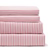 Home Petite Plume Sheets | Luxe Premium Cotton Antique Red Ticking Bed Sheets