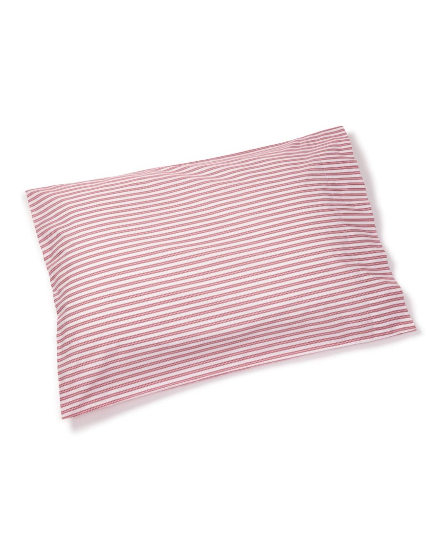 Home Petite Plume Sheets | Luxe Premium Cotton Antique Red Ticking Bed Sheets