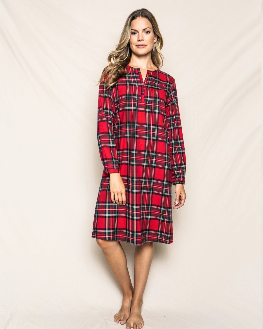 Women Petite Plume | Women'S Brushed Cotton Beatrice Nightgown In Imperial Tartan