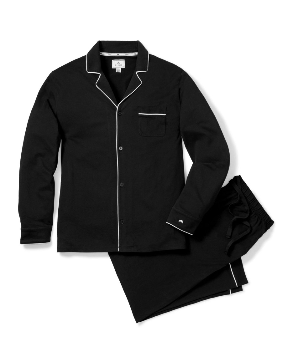 Men Petite Plume | Men'S Pima Pajama Set In Black