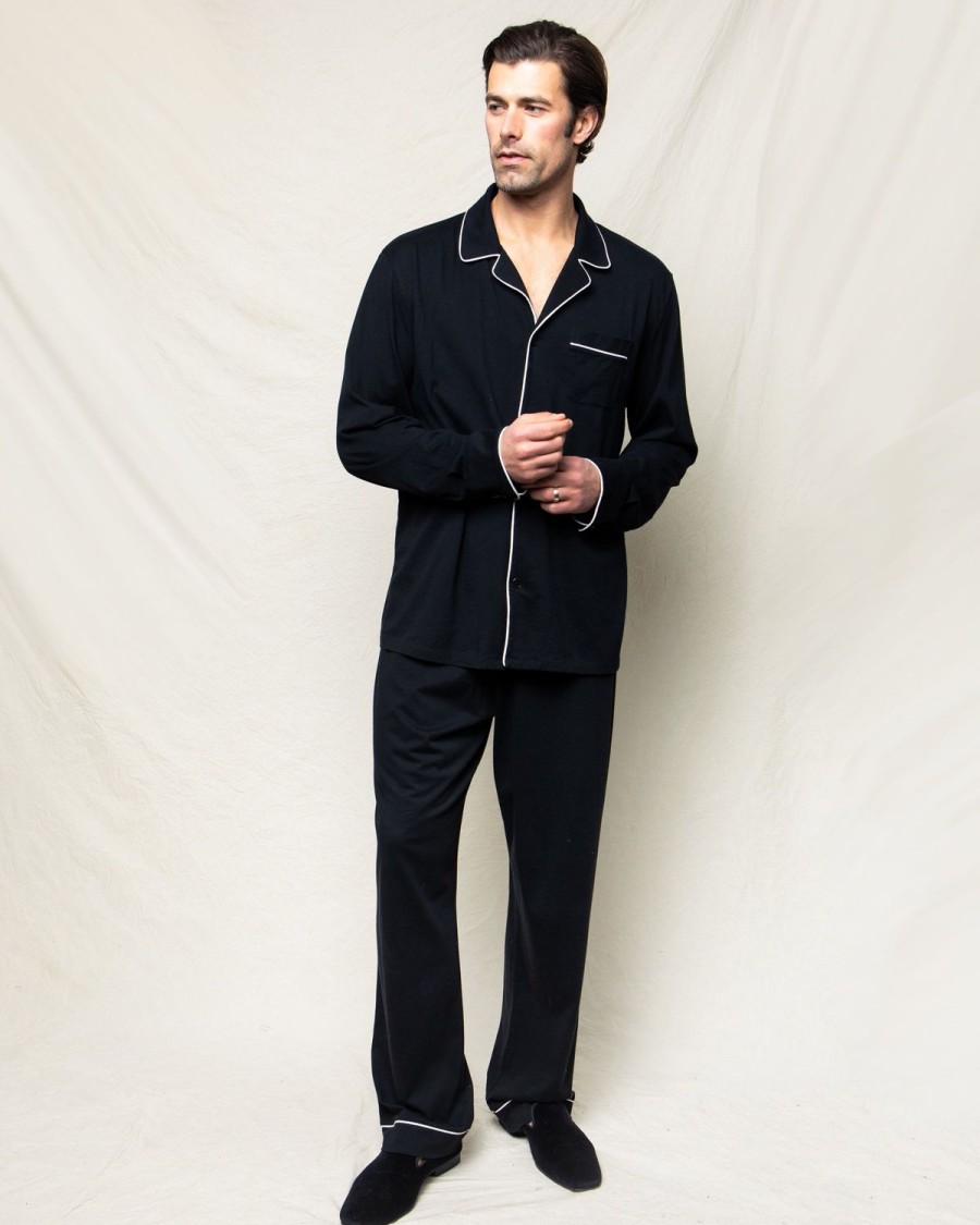 Men Petite Plume | Men'S Pima Pajama Set In Black