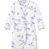 Kids Petite Plume Robes | Kid'S Twill Robe In Indigo Floral