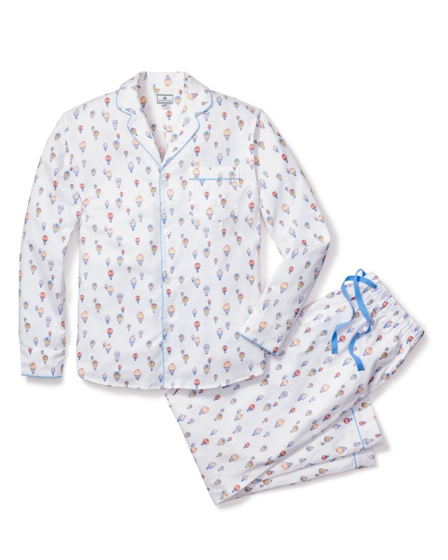 Men Petite Plume | Men'S Twill Pajama Set In Bon Voyage