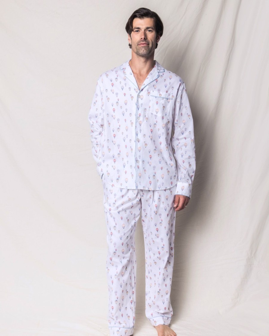 Men Petite Plume | Men'S Twill Pajama Set In Bon Voyage